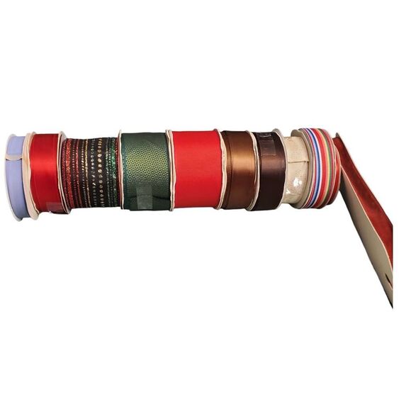 Huge lot of assorted Ribbon Approx 50, Wired, Lace Velvet, Satin, holiday and sp - Picture 2 of 7
